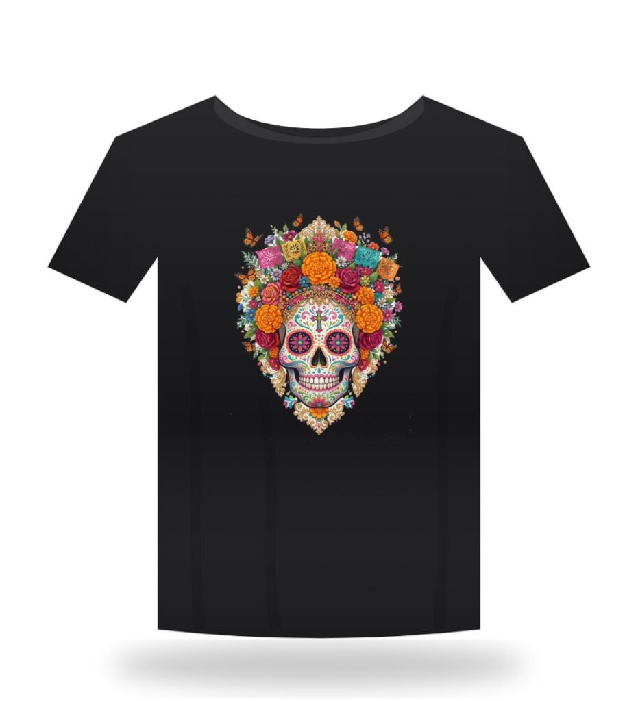 Playera Calavera Cempasúchil / Marigold Skull T-Shirt