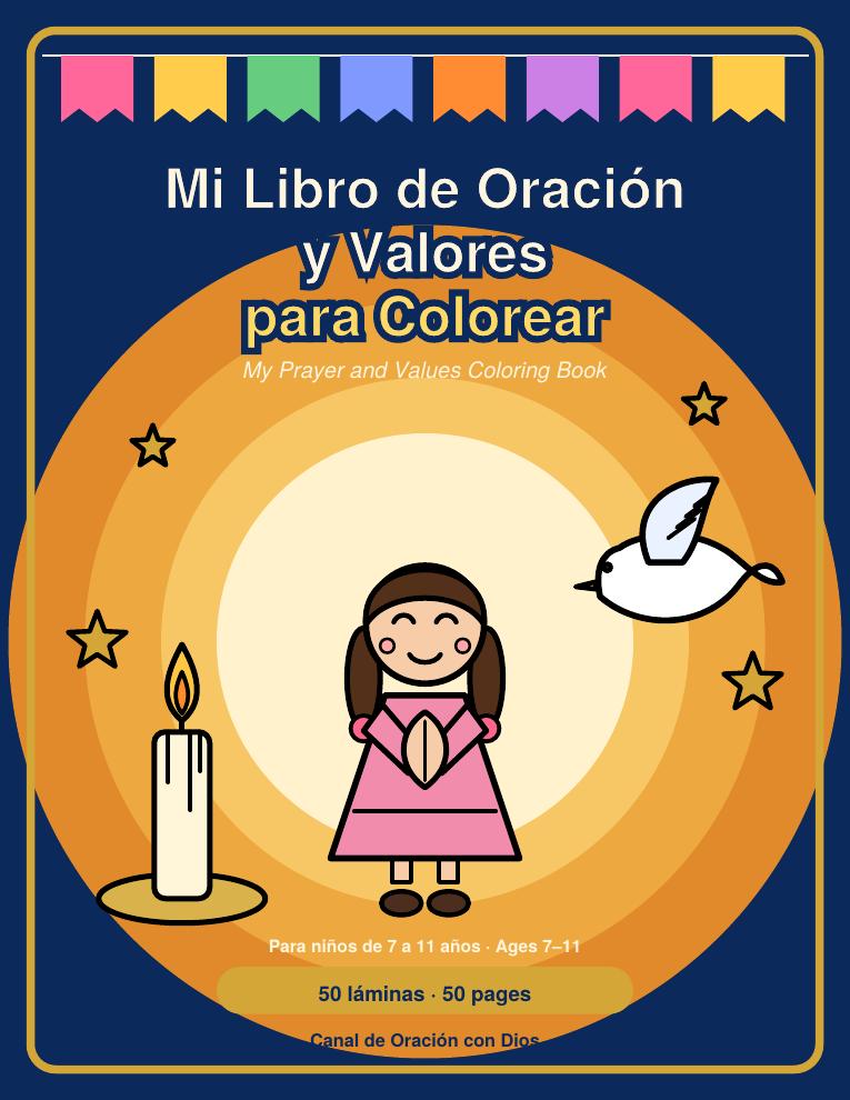 Portada del libro para colorear de 7 a 11 años